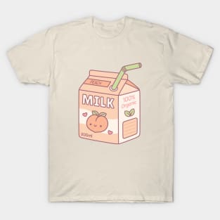 Cute Peach Milk Carton Box T-Shirt